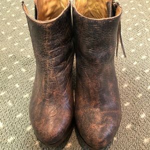 Bed Stu barley worn zip up stud booties
